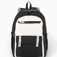 Рюкзак 31*14*44 см,2 отд.3 н/карм+пенал, Комби черный/беж