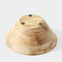 Салатник &laquo;Черепаха и цветы&raquo;, 25&times;25&times;10 см, дерево манго