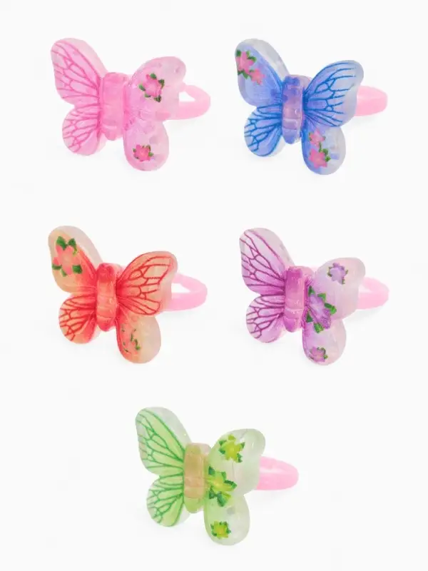 Кольцо «Выбражулька» бабочка, форма МИКС, цветное, безразмерное