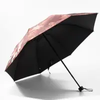 Зонт механический &laquo;Воздушные пионы&raquo;, эпонж, 4 сложения, 8 спиц, R=48/55 см, d=96 см, МИКС