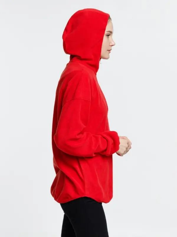 Анорак флисовый унисекс Fliska, красный, размер XS/S Анорак флисовый унисекс Fliska, красный, размер XS/S