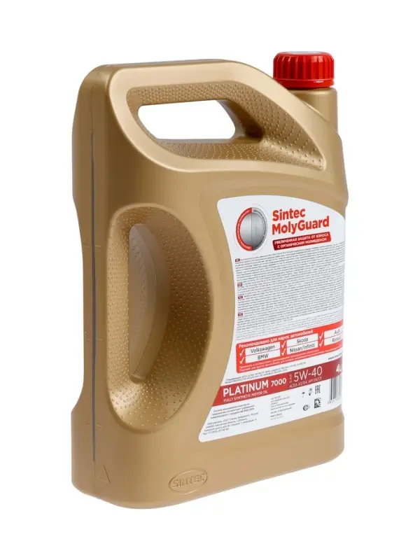 Масло моторное Sintec Platinum 7000 5W-40, SN/CF, синтетическое, 801941/600139, 4 л