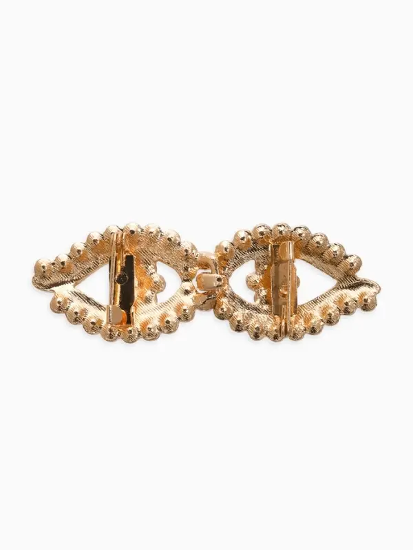 Зажим для кардигана Зажим для кардигана "Ажур", глазки, цвет белый в золоте