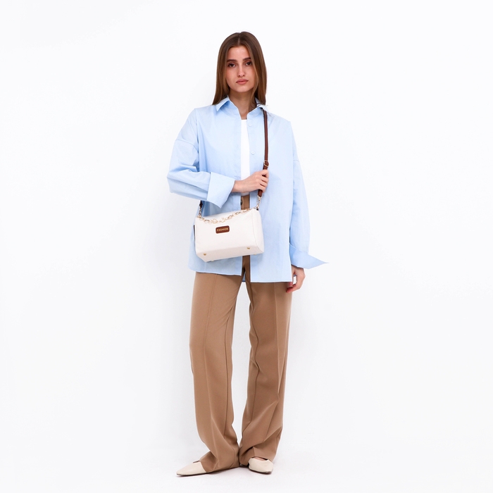 Сумка кросс-боди на молнии, цвет белый Сумка кросс-боди на молнии, цвет белый