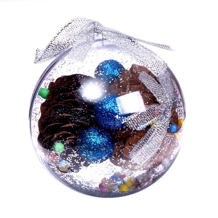 Композиция в шаре «Шишки, ягодки» Композиция в шаре «Шишки, ягодки»