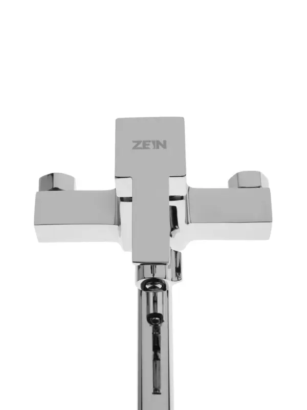 Смеситель для ванны ZEIN Z3845, однорычажный, излив 30 см, душевой набор, лейка 5 реж, хром