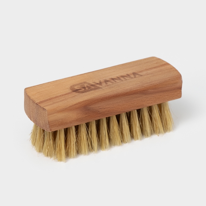 Щётка для обуви SAVANNA, 10×3,5 см, 59 пучков, натуральный волос Щётка для обуви SAVANNA, 10×3,5 см, 59 пучков, натуральный волос