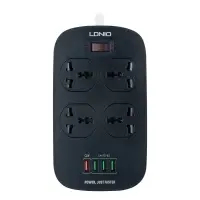 Сетевой фильтр на 4 розетки + 4USB SC4407 EU LDNIO черный