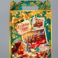 Подарочная коробка новогодняя Вкус детства 17 х 7 х 25,5 см Подарочная коробка новогодняя Вкус детства 17 х 7 х 25,5 см