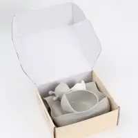 Набор детской посуды для кормления силиконовый с прорезывателем, 5 предм., M&B