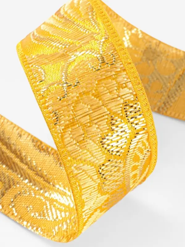 Лента декоративная &laquo;Жаккард&raquo;, 25 мм, 9&plusmn;0.5 м, цвет золотой