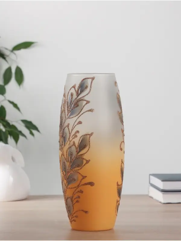 Ваза для цветов &laquo;Золотые лепестки&raquo;, 7.5&times;11&times;26 см, стекло