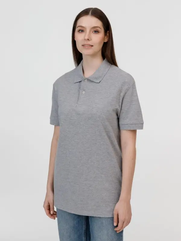 Рубашка поло унисекс Pacific, серый меланж, размер XXL