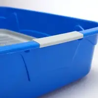 Туалет с сеткой, 44&times;33&times;11.5 см, синий, серый