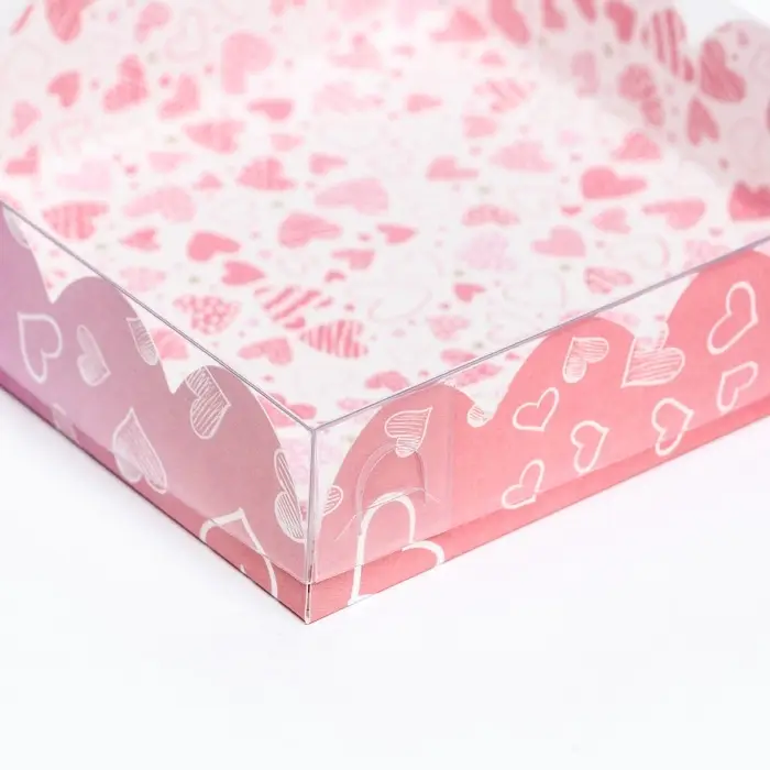 Коробка для печенья, «Сердца» 12×12×3 Коробка для печенья, «Сердца» 12×12×3