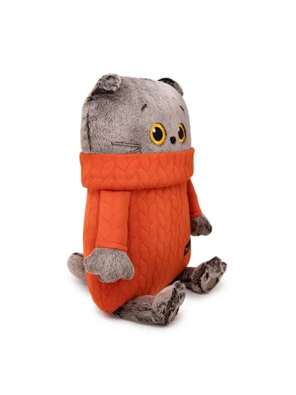 Мягкая игрушка-подушка &laquo;Кот в свитере с косами&raquo;, 32 см