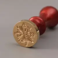 Печать для сургуча с пластиковой ручкой &laquo;Буква I на вензеле&raquo;, 2.5&times;2.5&times;6.3 см