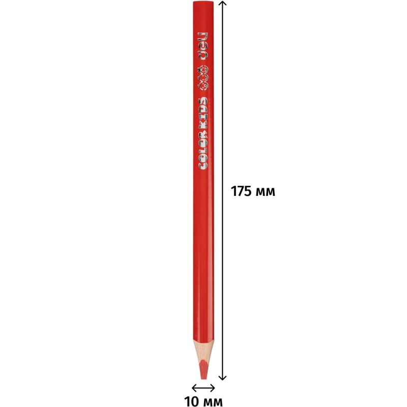 Карандаши цветные Deli EC00600 Color Kids трехгран. 12цв/наб. Jumbo