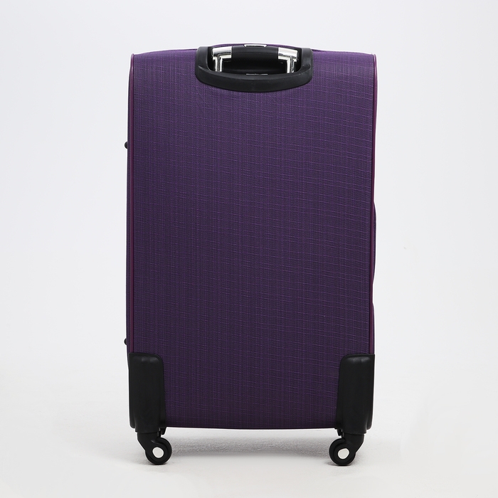 Чемодан большой 95 л (L), отдел на молнии, с расширением, кодовый замок, 3 колеса, 2 наружных кармана, цвет фиолетовый Чемодан большой 95 л (L), отдел на молнии, с расширением, кодовый замок, 3 колеса, 2 наружных кармана, цвет фиолетовый