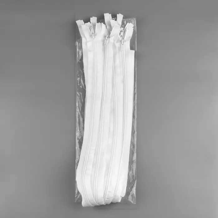 Молния «Спираль», №7, разъёмная, замок автомат, 80 см, белая Молния «Спираль», №7, разъёмная, замок автомат, 80 см, белая