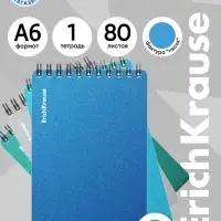 Блокнот А6 ErichKrause Ice Metallic, 80 листов в клетку, МИКС
