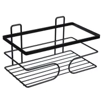 VETTA Полка настенная, прямоугольная, металл, 24x14x10 см, черный