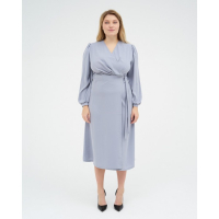 Платье женское MIST, plus-size,  р.54, серо-голубой