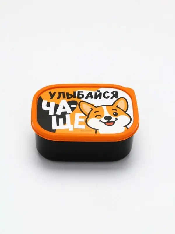 Ланч-бокс прямоугольный «Улыбайся чаще», 500 мл Ланч-бокс прямоугольный «Улыбайся чаще», 500 мл