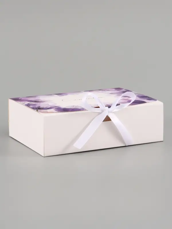 Коробка подарочная самосборная &laquo;С любовью&raquo;, 16.5&times;12&times;5 см, с лентой