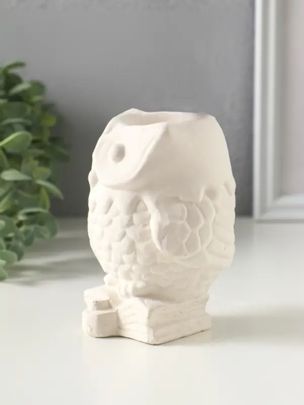 Подставка для мелочей &laquo;Сова на книгах с пером&raquo;, 10&times;8 см, гипс