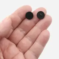 Пуговицы на ножке, металлические, d=11 мм, набор 10 шт., матовые, чёрный