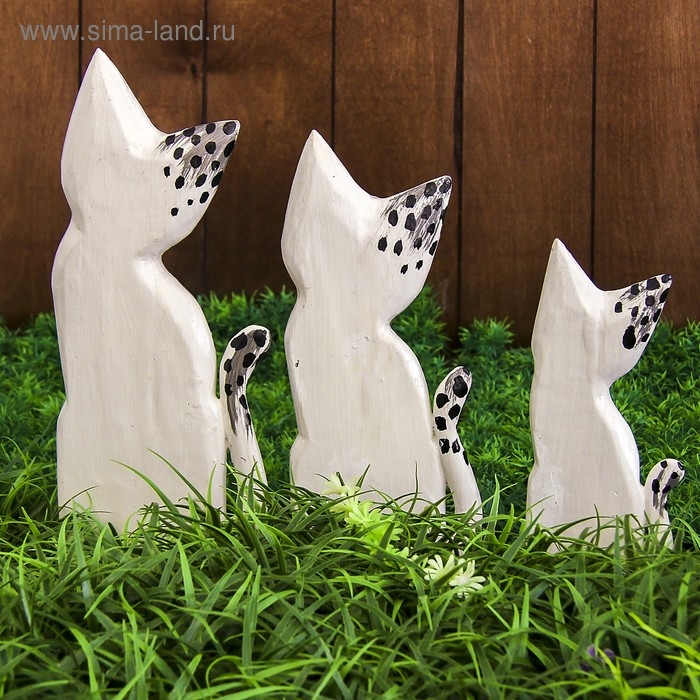 Набор сувенирный Набор сувенирный "Белые кошки"(20,25,30) 20х7х30 см