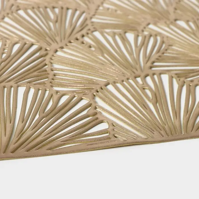 Салфетки сервировочные на стол Доляна &laquo;Веер&raquo;, 4 шт., 30&times;45 см, золотые