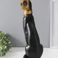 Копилка для денег &laquo;Кошка Маркиза с обручем&raquo;, чёрная, 48&times;18&times;15 см