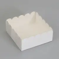 Коробочка для печенья, белая, 12 х 12 х 5 см набор 5 шт