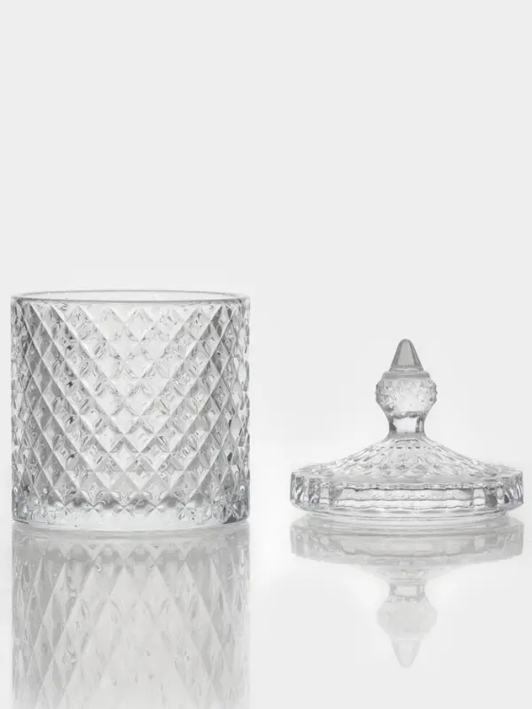 Конфетница Доляна &laquo;Рапунцель&raquo;, 550 мл, 10.5&times;10.5&times;18 см, стекло, прозрачная