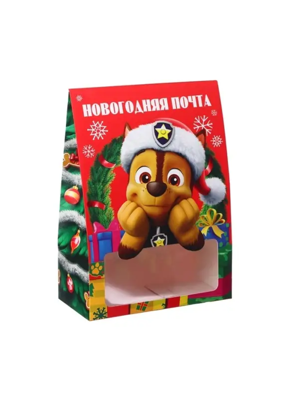 Коробка подарочная складная &laquo;Новогодняя почта&raquo;, 20&times;28&times;10 см, Щенячий патруль