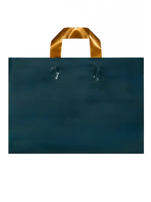 Пакт с петлевой ручкой зеленый 35 х 25 х 8 см 80 мкм Пакт с петлевой ручкой зеленый 35 х 25 х 8 см 80 мкм