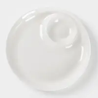 Блюдо с соусником Доляна White Label, d=25 см, фарфор, белое