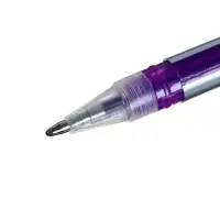 Набор гелевых ручек 6 цветов, корпус серебро в полоску, в блистере на кнопке