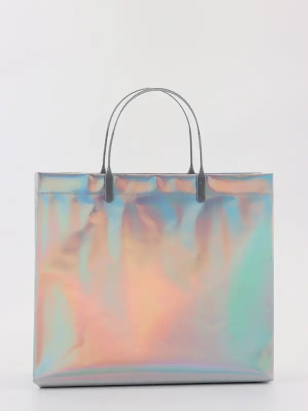 Пакет подарочный ПВХ, голография, серебро, пластиковая ручка, 26×22.5×10 см Пакет подарочный ПВХ, голография, серебро, пластиковая ручка, 26×22.5×10 см