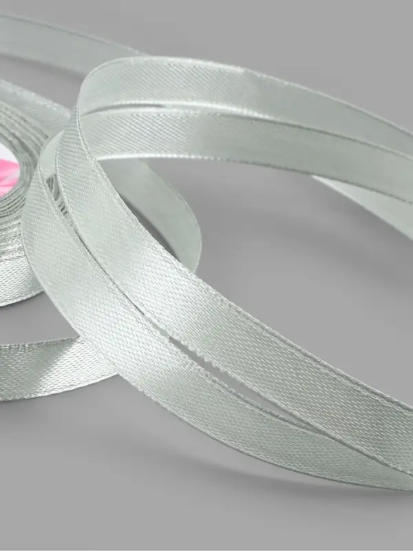 Лента атласная, 10 мм, 23±1 м, цвет серебряный №176 Лента атласная, 10 мм, 23±1 м, цвет серебряный №176