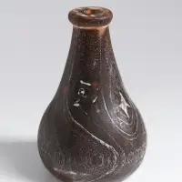 Ваза для сухоцветов &laquo;Агата&raquo;, 11&times;11&times;14 см, дерево джати, тёмно-коричневая