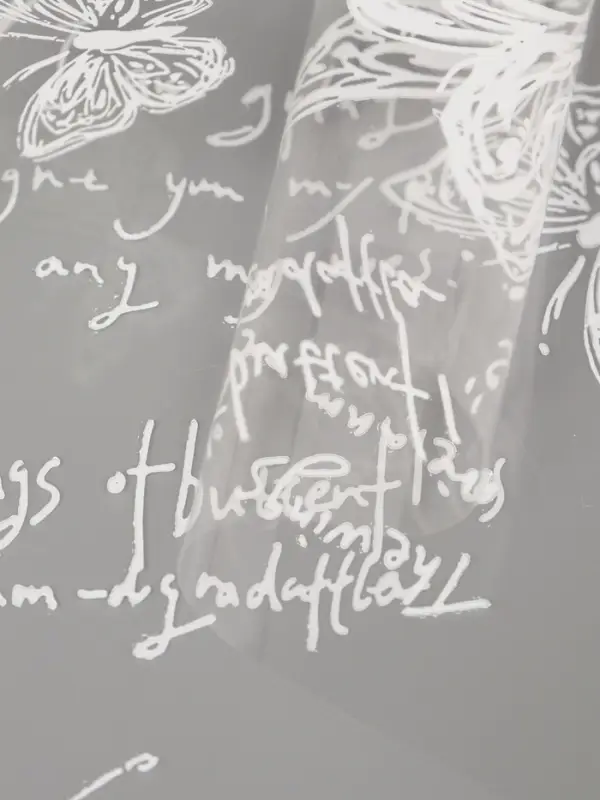 Пленка для цветов "Бабочки", белая, 0,7 х 7,6 м, 40 мкм, 200 гр