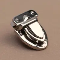 Застёжка для сумки, 2.7×3.8 см, цвет серебряный