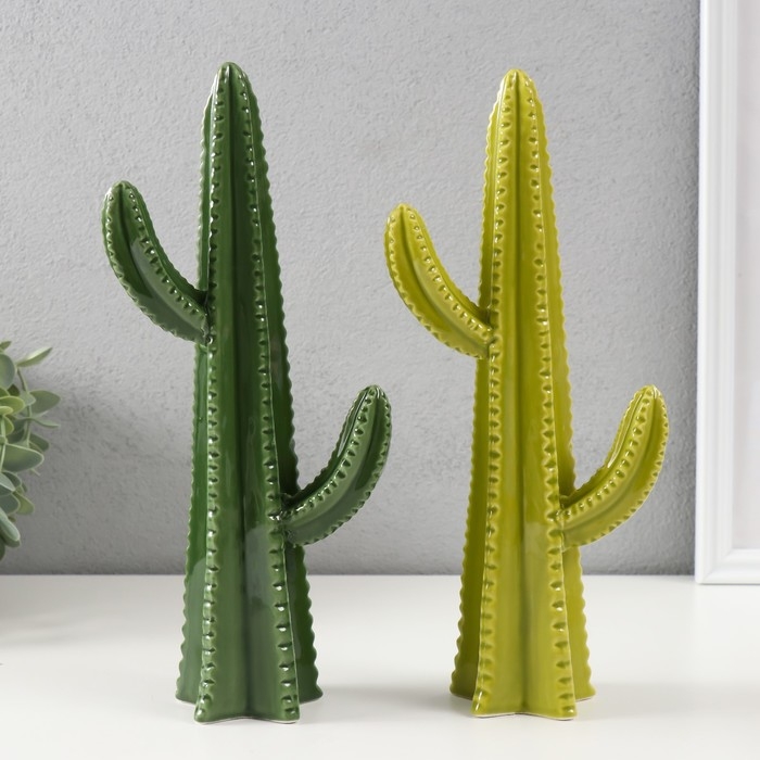 Сувенир керамика  Сувенир керамика "Кактус Цереус" МИКС 6,3х12,5х27 см