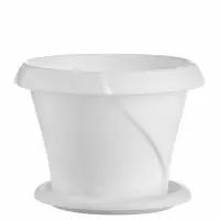 Горшок для цветов с поддоном Martika &laquo;Флориана&raquo;, 300 мл, d=10.3 см, h=7.6 см, пластиковый, белый