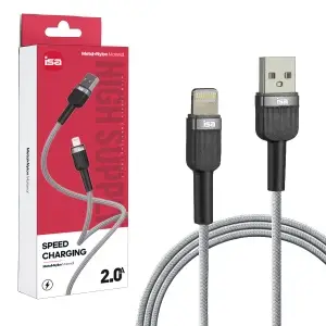 Кабель USB на Lightning 1m 2A BX-7 ISA серо-черный