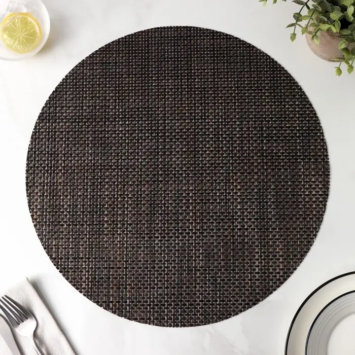 Салфетка сервировочная на стол Доляна «Ди», d=38 см, цвет тёмный шоколад