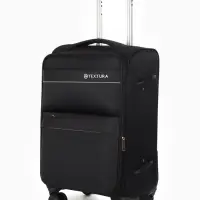 Чемодан на колёсах TEXTURA, кодовый замок, с увеличением, 36&times;25&times;58 см, 20", чёрный